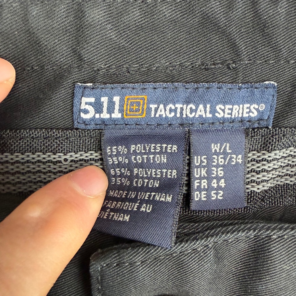 5.11 Tactical Series Men's Black Cargo Combat Utility Pants Size 36x34 - Picture 2 of 8
